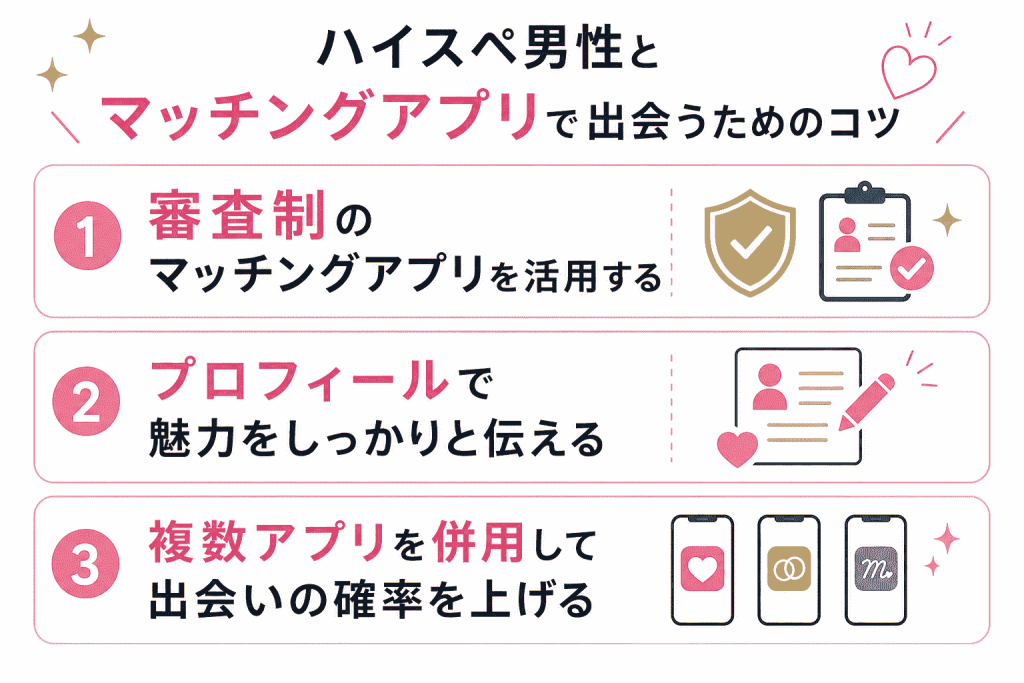 ハイスペ男性とマッチングアプリで出会うためのコツ