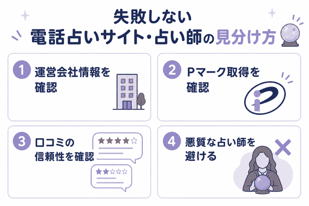 失敗しない電話占いサイト・占い師の見分け方