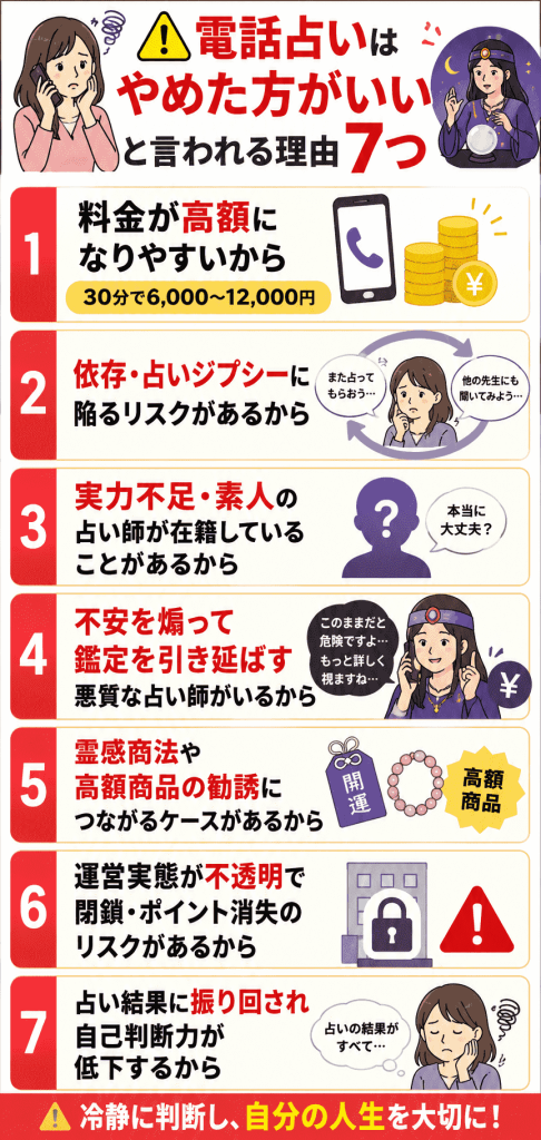 電話占いはやめた方がいいと言われる理由
