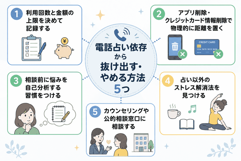 電話占い依存から抜け出す・やめる方法