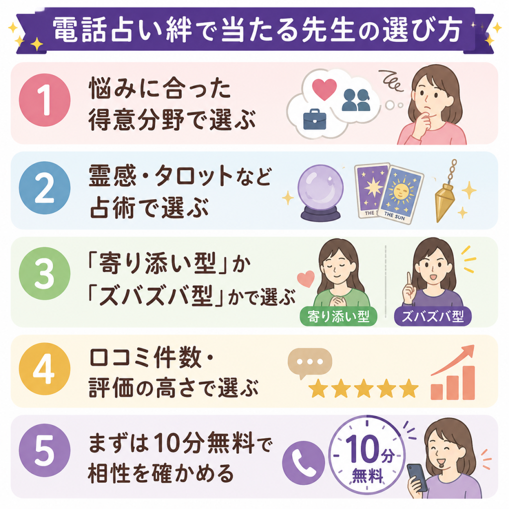 電話占い絆で当たる先生の選び方